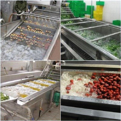 Continuous Production Vegetable Cleaning Machine